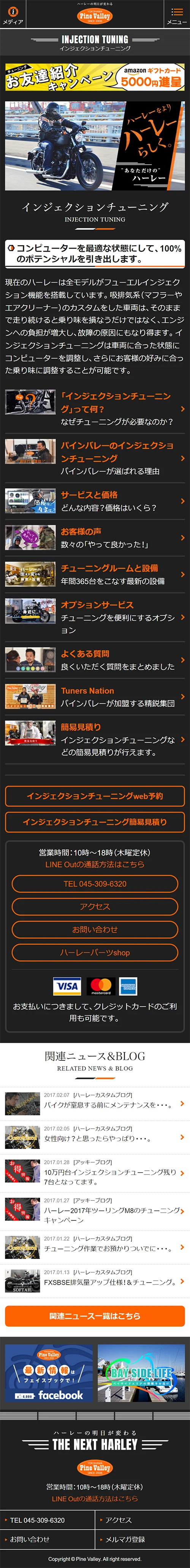 [パインバレー] インジェクションチューニングインデックスページ | スマホビュー