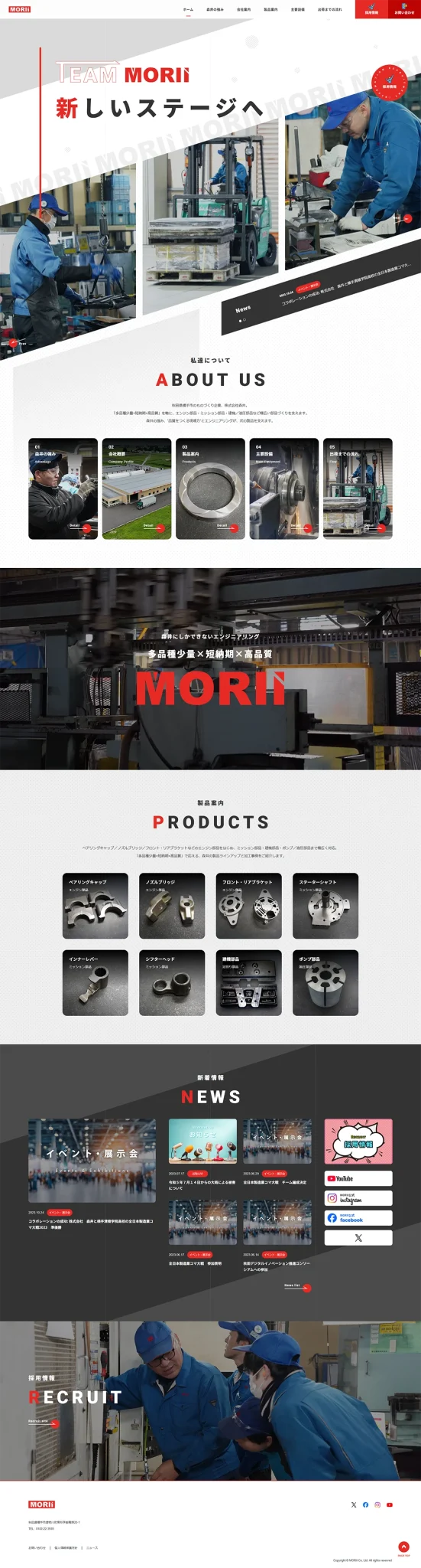 [森井 / 精密機械加工] トップページ